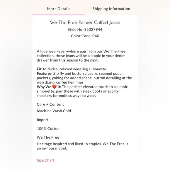 Free People We the Free Palmer Cuffed Jeans - Picture 5 of 6